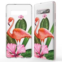 NALIA Pattern Case compatible with Samsung Galaxy S10 Plus, Ultra-Thin Silicone Motif Design Phone Cover Protector Soft Skin, Slim Shockproof Bumper Protective Backcover Flaming...