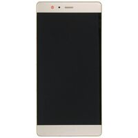 LCD With Touch Glass, Frame and Battery, Gold P9 Plus