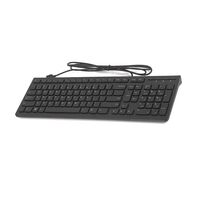 Keyboard (GERMAN) 25200505, Full-size (100%), Wired, USB, Black Tastaturen
