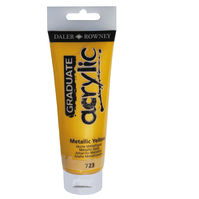 Colore Acrilico Fine Graduate Daler Rowney - 120 ml - D123120723 (Giallo Metal)