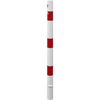 Lezáróoszlop, Ø 60 mm, fehér / piros