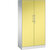 Armario de puertas batientes ASISTO, altura 1617 mm, anchura 800 mm, 3 baldas, gris luminoso / amarillo azufre.