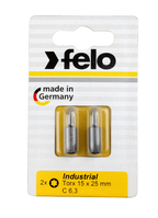 Felo Bit, Industrie E 6,3 x 50mm, 3 Stk auf Karte 3 x 1 Tx 20 / Tx 25 / Tx 30