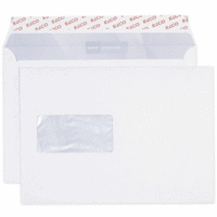 Briefumschläge in Shopbox C5 hochweiß Haftklebung Fenster links mit Innendruck 100 g/qm VE=100 Stück