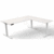 Sitz-/Stehtisch Move 3 elektr. höhenverstellbar BxT 180x180cm + Anbautisch weiß