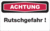 Focus-Schild - ACHTUNG<br>Rutschgefahr!, Rot/Schwarz, 15 x 25 cm, Aluminium