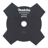 MAKITA D-66008 - 4-Zahn-Schlagmesser passend für Akku-Freischneider & weitere Geräte (Bohrung 25,4 mm | Durchmesser 230 mm)