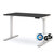 ASSMANN Elektrisch höhenverstellbarer Schreibtisch Y-Line Curved 160x80cm 160x80cm Anthrazit Signalweiß