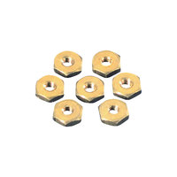 Toolcraft Brass Hexagonal Nuts DIN 934 M2 Pack Of 20