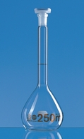 1000ml Volumetric flasks boro 3.3 class A amber graduations with PP stoppers incl. USP individual certificate