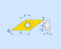 PRAMET POSITIVE ISO TURNING INSERT VCGT 130302E-SF2:T6310