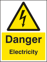 SPARTEX 24012K DANGER ELECTRICITY (400X300MM) 2: SELF ADHESIVE VINYL