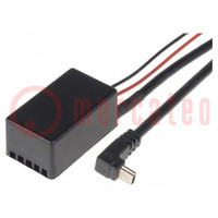USB power supply; USB mini plug; Sup.volt: 12÷24VDC; 5V/2.1A