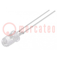 LED; 5mm; giallo; 40000÷55000mcd; 15°; Frontale: convesso; 2÷2,6V