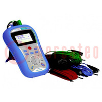 Meter: grounding resistance; LCD; IP40; Pollution degree: 2
