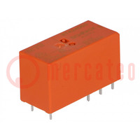 Relais: elektromagnetisch; DPDT; USpule: 60VDC; 8A; 8A/250VAC; PCB