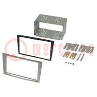 Radio frame; Opel; 2 DIN; aluminium