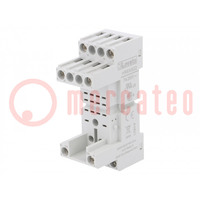 Socket; PIN: 5; 10A; 250VAC; op DIN-rail; Serie: HR10,HR20