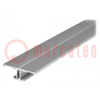 Profilo per moduli LED; naturale; L: 1m; BACK10; alluminio