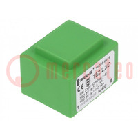 Transformador: cerrado; 2,3VA; 230VAC; 6V; 6V; 192mA; 192mA; PCB