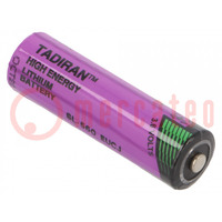 Battery: lithium (LTC); 3.6V; AA; 1800mAh; Ø14.7x50.5mm