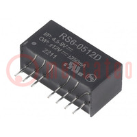 Converter: DC/DC; 6W; Uin: 4.5÷9V; Uout: 12VDC; Uout2: -12VDC; SIP8