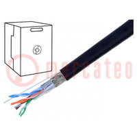 Vezeték; SF/UTP; 4x2x26AWG; ipari Ethernet; 5e; sodrat; Cu; PVC