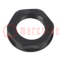 Nut; M16; polyamide; black; -20÷90°C; Thread: metric; Pitch: 1.5