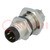 Connector: M8; male; PIN: 4; for panel mounting,rear side nut