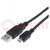Câble; USB 2.0; USB A prise,USB B micro prise; 1,8m; noir; PVC