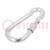 Carabiner; steel; for rope; L: 100mm; zinc; 10mm; with protection