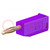 Plug; 2mm banana; 10A; 30VAC; 60VDC; violet; gold-plated; 0.5mm2