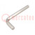 Wrench; hex key; HEX 12mm; Overall len: 125mm; short