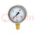 Manometer; -1÷0bar; Class: 1; 100mm; 80°C; IP54; 212.20
