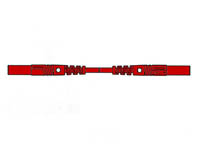 CONTACTBESCHERMDE MEETLEIDING 4mm 100cm / ROOD (MLB/GG-SH 100/1)