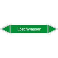 Rohrleitungskennz/Pfeilschild Bogen Gr1Wasser(grün)Folie gest,7,5x1,6cm Version: P1276 DIN 2403 - Löschwasser P1276