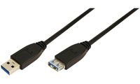 LogiLink USB 3.0 Verlängerungskabel, schwarz, 1,0 m (11112460)