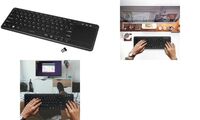 LogiLink Tastatur mit Touchpad, kabellos, schwarz (11116937)