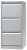 Bisley hangmappenkast, ft 101,6 x 47 x 62,2 cm (h x b x d), 3 laden, zilverkleurig