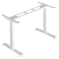 Eleketrisch Höhenverstellbarer Schreibtisch Tischgestell Länge: 1300-1600mm, Höhe:670-1200mm, 95 kg weiß (1 Stück)