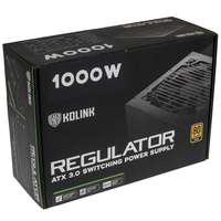 SÉRIE KOLINK REGULATOR PSU, 80 PLUS GOLD, ATX 3.0, ENTIÈREMENT MODULAIRE, PCIE 5.0, 12VHPWR, 100% JAPONAIS, 140MM, 1000W