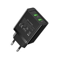 VENTION CARGADOR DE PARED FBAB0-EU/ 2XUSB/ 18W/ NEGRO