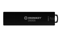 Kingston Technology IronKey D500S USB flash meghajtó 128 GB USB A típus 3.2 Gen 1 (3.1 Gen 1) Fekete