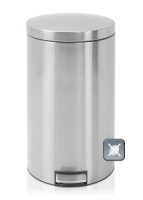 Brabantia 424229 Mülleimer 40 l Rund Stahl Silber