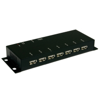 EXSYS 7-port USB 2.0 Hub 480 Mbit/s Fekete