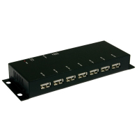 EXSYS 7-port USB 2.0 Hub 480 Mbit/s Czarny