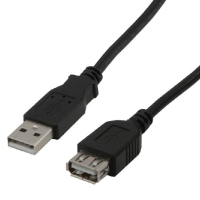 MCL USB 2.0 Type A m/f, 3m câble USB USB A Noir