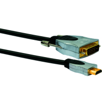 Schwaiger 2.0m HDMI - DVI 2 m Schwarz, Silber