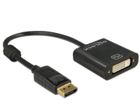DeLOCK 62601 video átalakító kábel 0,2 M DisplayPort DVI-I Fekete
