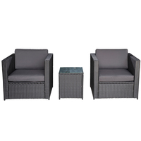 Outsunny 860-073V01BK outdoor furniture set Black, Grey